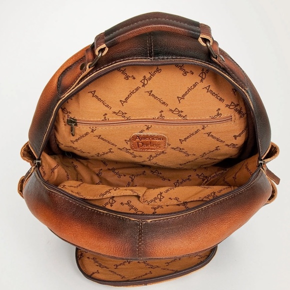 Genuine Western Leather Women backpack purse - Picture 4 of 7